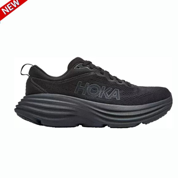NWT HOKA Women's Bondi 8 Running Shoes, Black - Picture 2 of 5